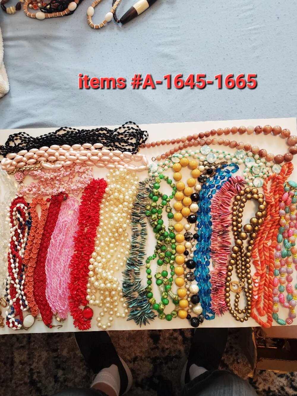 21 Necklaces, items # A-1645- 1665, wt . did not measure !